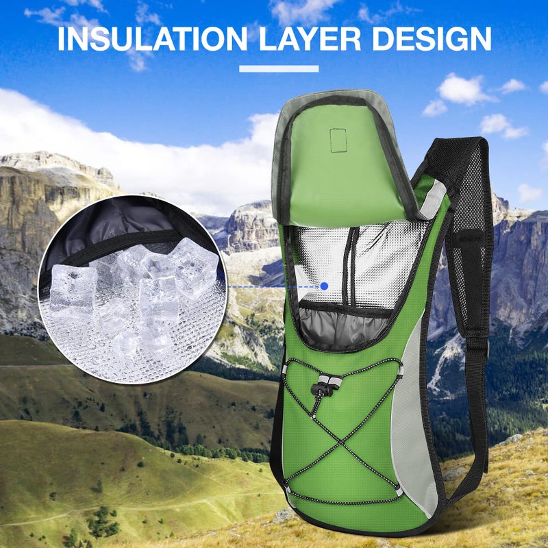 KUYOU Hydration Backpack Hydration Pack with 2L Water Bladder, Lightweight Insulation Water Backpack for Running, Cycling,Hiking,Climbing - Image 2